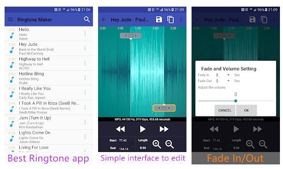 تطبيقات انشاء النغمات Ringtone Maker و تقطيع ملفات MP3 11 تطبيقات انشاء النغمات