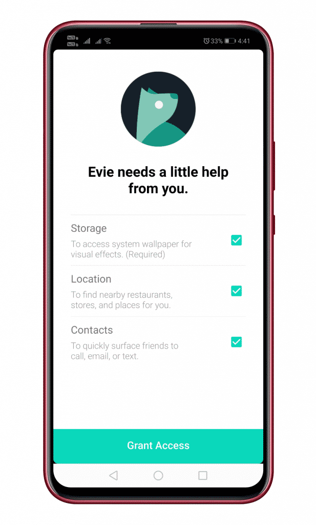 تطبيق Evie Launcher